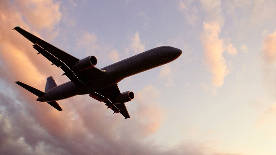 image of sky and sirliner flying